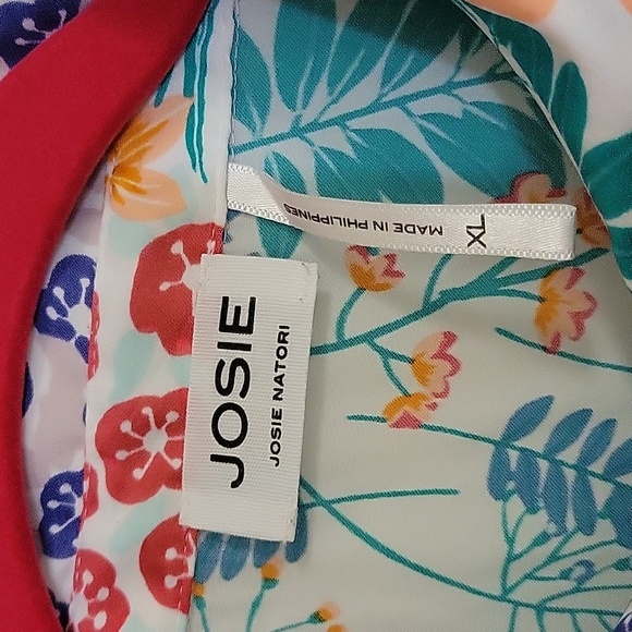 Josie Natori Floral Multicolor Night Shirt Dress Sixe XL Like New - Picture 2 of 4